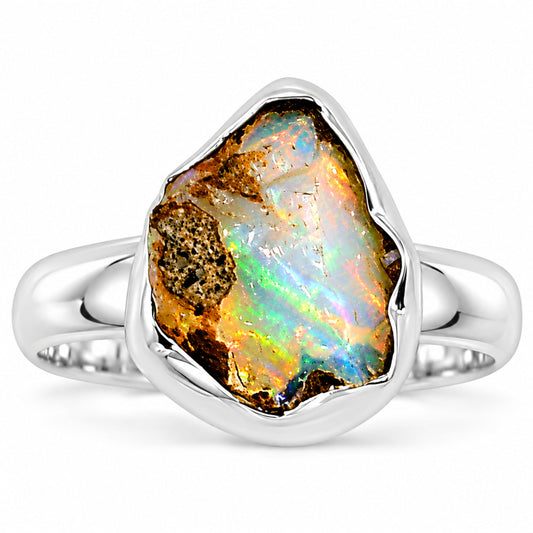 Ethiopian Opal Rough Ring size-7 R-1001 25-ER16208