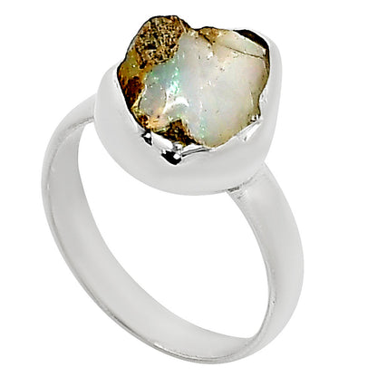 Ethiopian Opal Rough Ring size-7 R-1001 25-ER16208