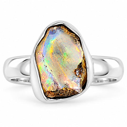 Ethiopian Opal Rough Ring size-7 R-1001 25-ER16209