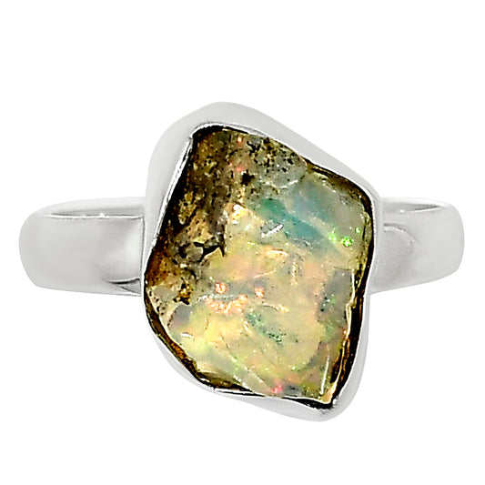 Ethiopian Opal Rough Ring size-7 R-1001 25-ER16210