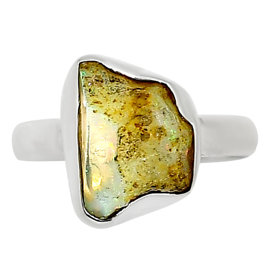 Ethiopian Opal Rough Ring size-8 R-1001 25-ER16212