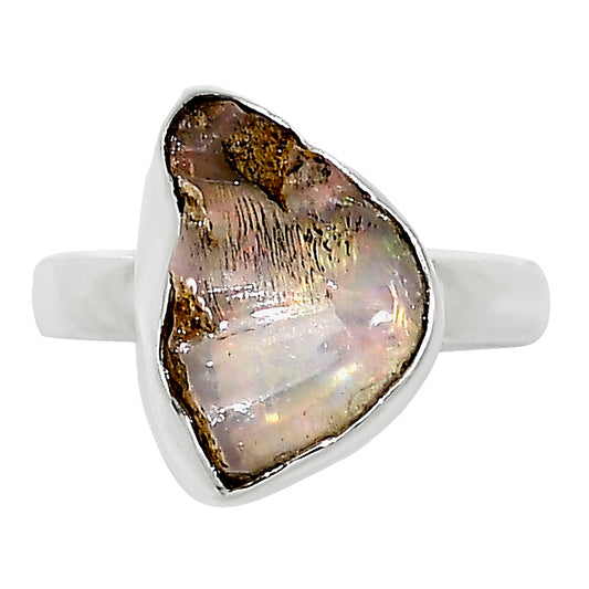 Ethiopian Opal Rough Ring size-8 R-1001 25-ER16213