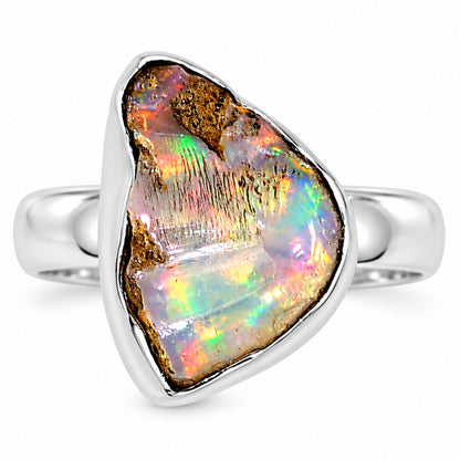 Ethiopian Opal Rough Ring size-8 R-1001 25-ER16213