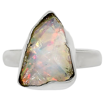 Ethiopian Opal Rough Ring size-8 R-1001 25-ER16214