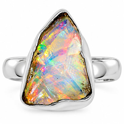 Ethiopian Opal Rough Ring size-8 R-1001 25-ER16214