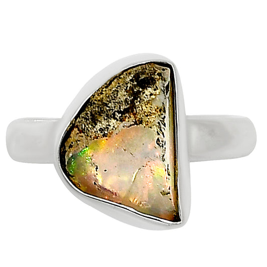 Ethiopian Opal Rough Ring size-8 R-1001 25-ER16217