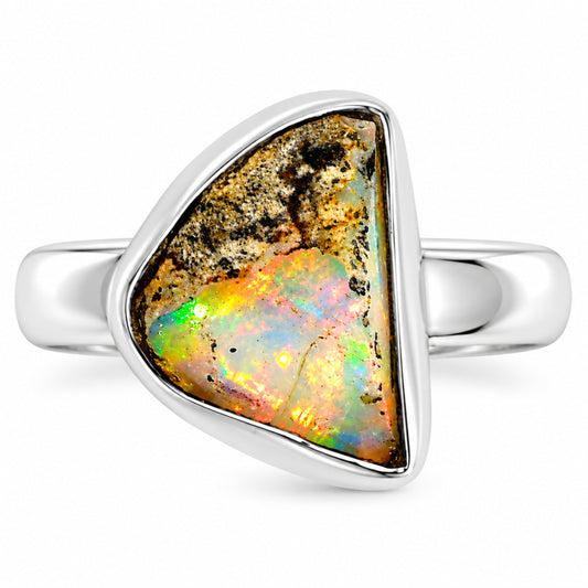 Ethiopian Opal Rough Ring size-8 R-1001 25-ER16217