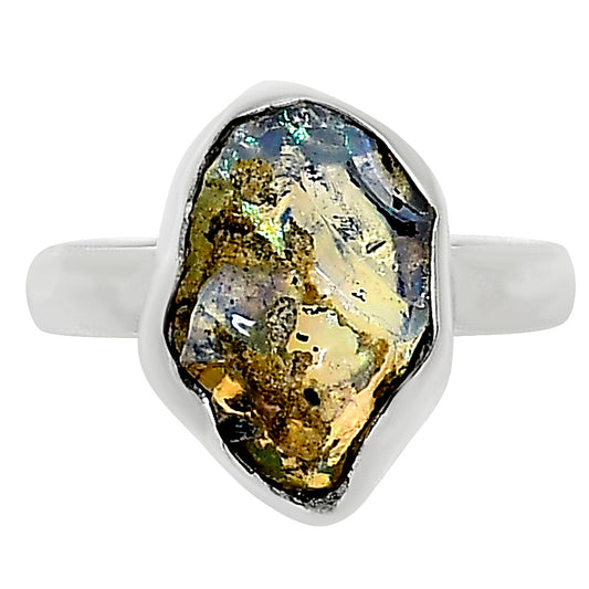 Ethiopian Opal Rough Ring size-8 R-1001 25-ER16218