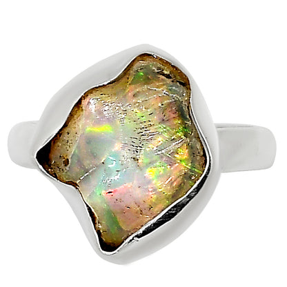Ethiopian Opal Rough Ring size-8 R-1001 25-ER16219