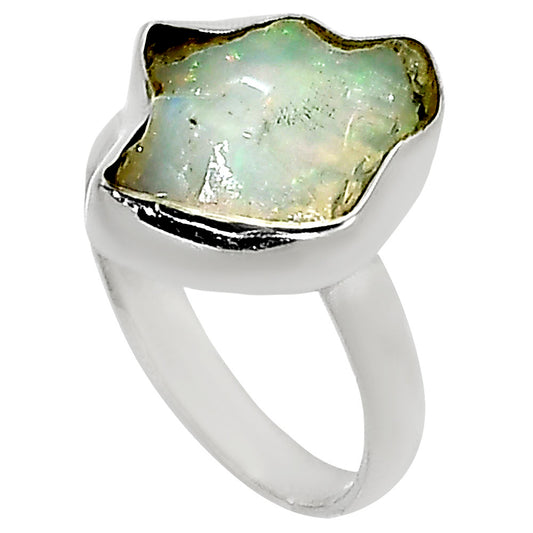 Ethiopian Opal Rough Ring size-8 R-1001 25-ER16219