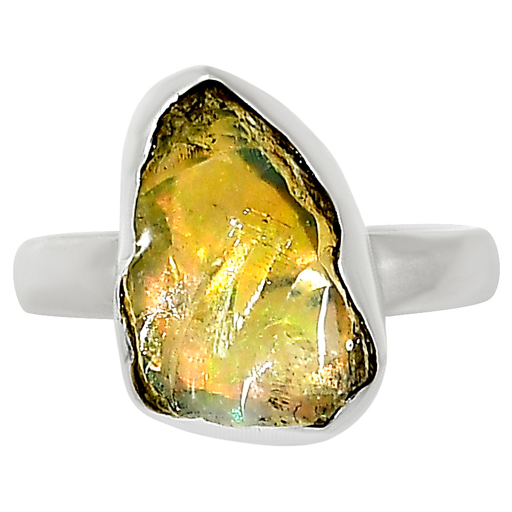 Ethiopian Opal Rough Ring size-8 R-1001 25-ER16221