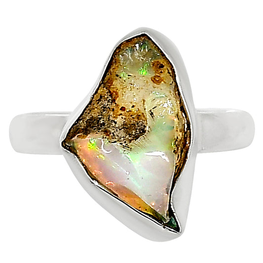 Ethiopian Opal Rough Ring size-8 R-1001 25-ER16225