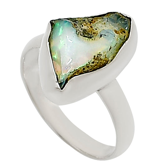 Ethiopian Opal Rough Ring size-8 R-1001 25-ER16225