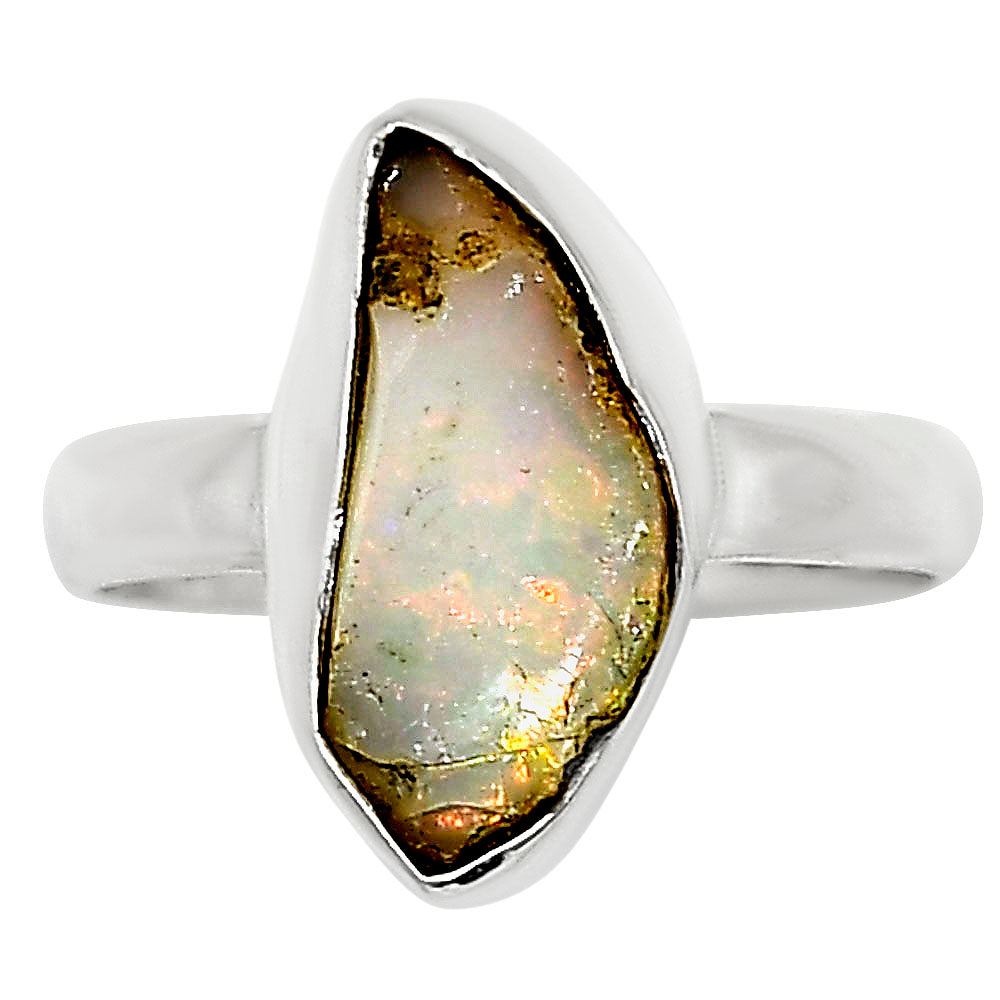 Ethiopian Opal Rough Ring size-8 R-1001 25-ER16226