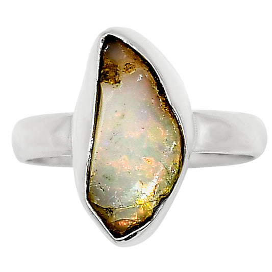 Ethiopian Opal Rough Ring size-8 R-1001 25-ER16226