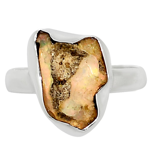 Ethiopian Opal Rough Ring size-8 R-1001 25-ER16227