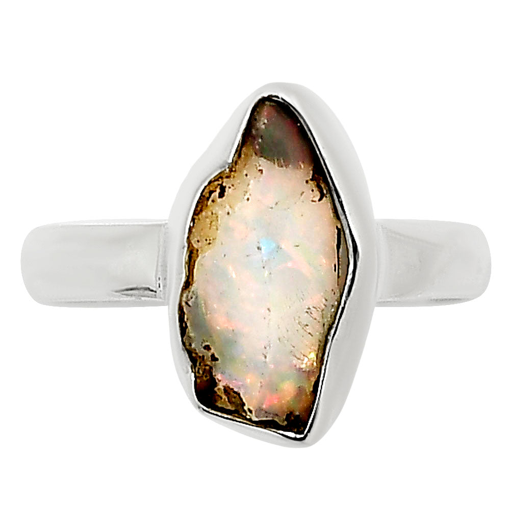 Ethiopian Opal Rough Ring size-8 R-1001 25-ER16228