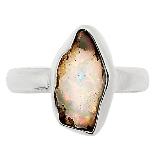 Ethiopian Opal Rough Ring size-8 R-1001 25-ER16228