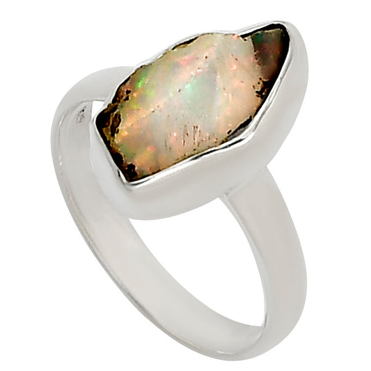 Ethiopian Opal Rough Ring size-8 R-1001 25-ER16228