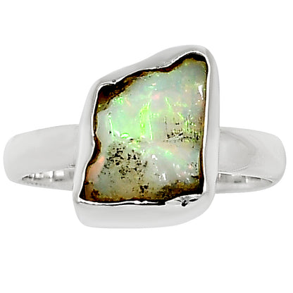 Ethiopian Opal Rough Ring size-8 R-1001 25-ER16231