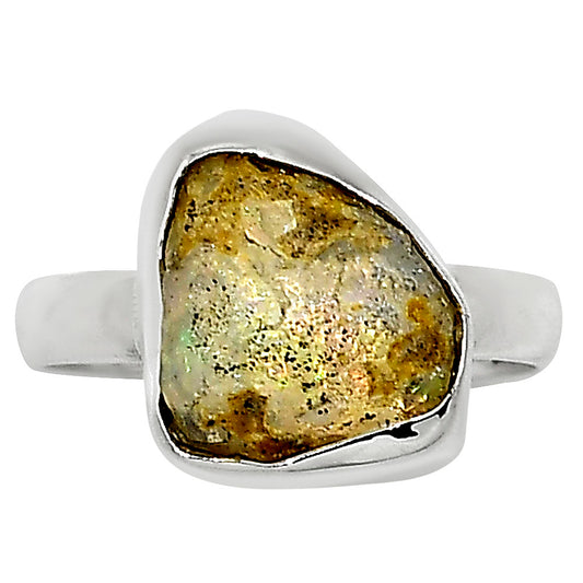 Ethiopian Opal Rough Ring size-8 R-1001 25-ER16234