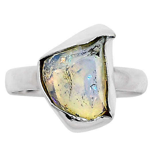 Ethiopian Opal Rough Ring size-8 R-1001 25-ER16236