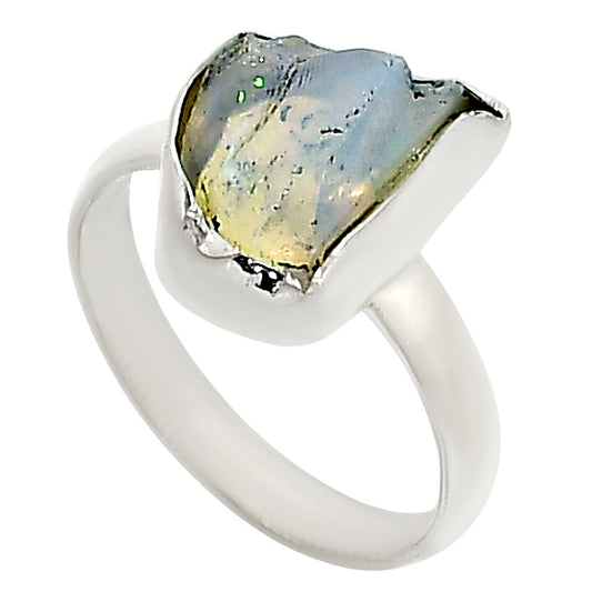 Ethiopian Opal Rough Ring size-8 R-1001 25-ER16236
