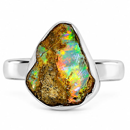 Ethiopian Opal Rough Ring size-8 R-1001 25-ER16237