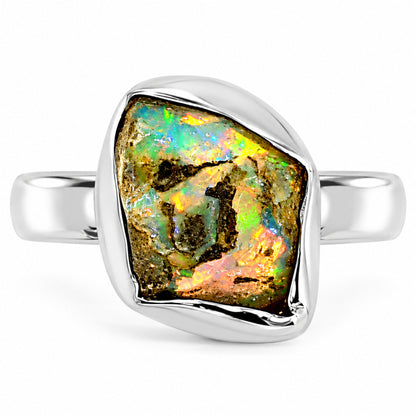 Ethiopian Opal Rough Ring size-8 R-1001 25-ER16240