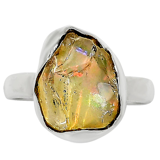 Ethiopian Opal Rough Ring size-8 R-1001 25-ER16242