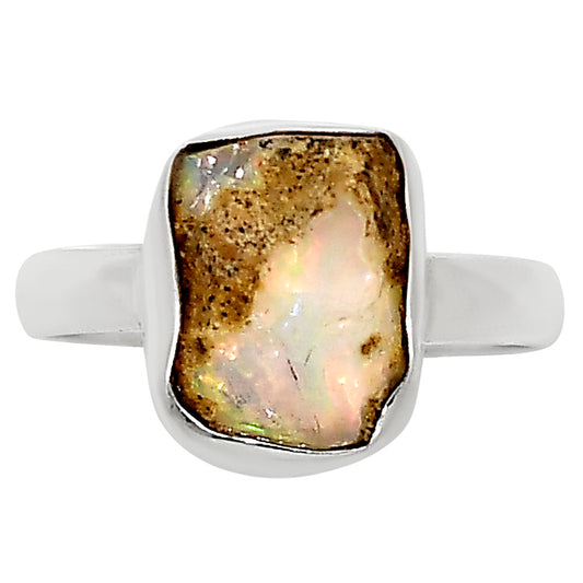 Ethiopian Opal Rough Ring size-8 R-1001 25-ER16243
