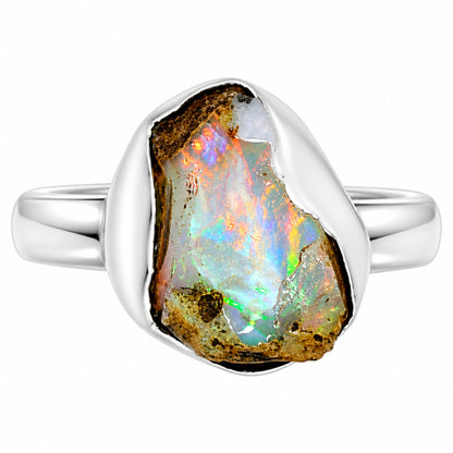 Ethiopian Opal Rough Ring size-9 R-1001 25-ER16248