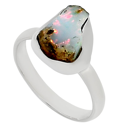 Ethiopian Opal Rough Ring size-9 R-1001 25-ER16248