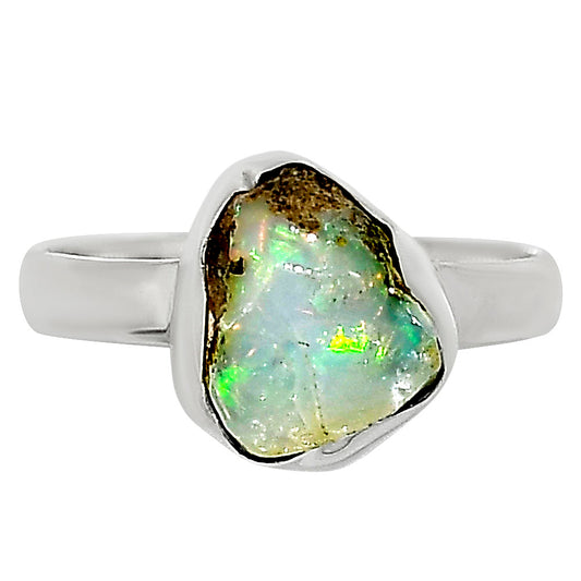 Ethiopian Opal Rough Ring size-9 R-1001 25-ER16249