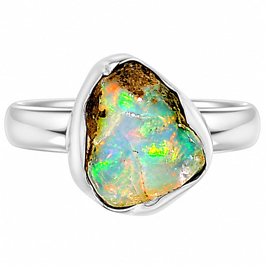 Ethiopian Opal Rough Ring size-9 R-1001 25-ER16249