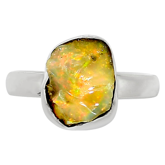 Ethiopian Opal Rough Ring size-9 R-1001 25-ER16250