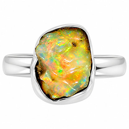 Ethiopian Opal Rough Ring size-9 R-1001 25-ER16250