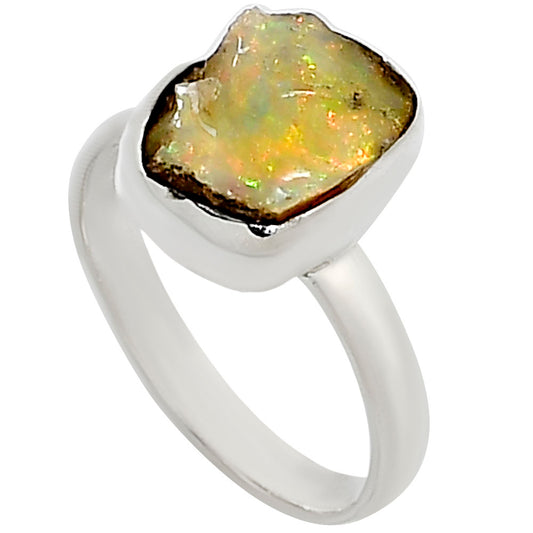 Ethiopian Opal Rough Ring size-9 R-1001 25-ER16250