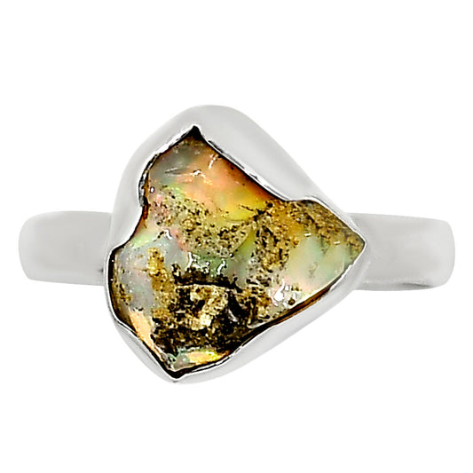 Ethiopian Opal Rough Ring size-9 R-1001 25-ER16254