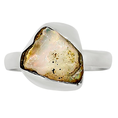 Ethiopian Opal Rough Ring size-9 R-1001 25-ER16255