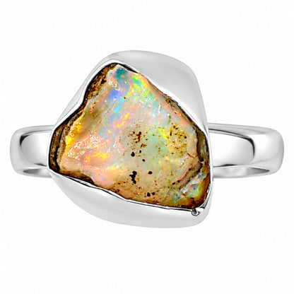 Ethiopian Opal Rough Ring size-9 R-1001 25-ER16255