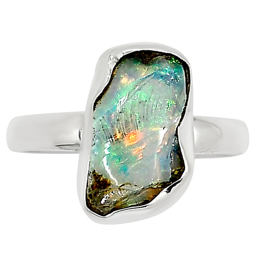Ethiopian Opal Rough Ring size-9 R-1001 25-ER16256