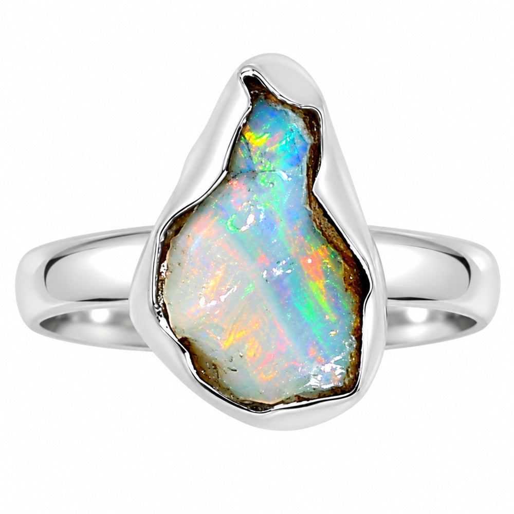 Ethiopian Opal Rough Ring size-9 R-1001 25-ER16258
