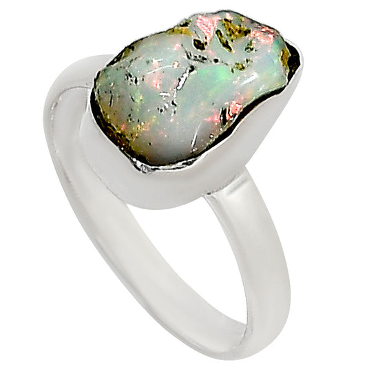 Ethiopian Opal Rough Ring size-9 R-1001 25-ER16259