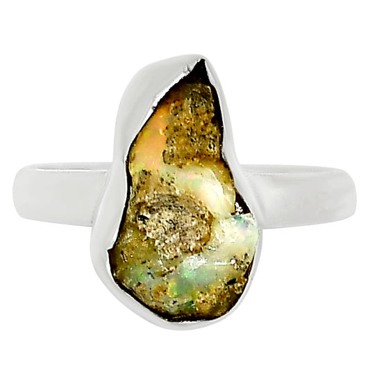 Ethiopian Opal Rough Ring size-9 R-1001 25-ER16260