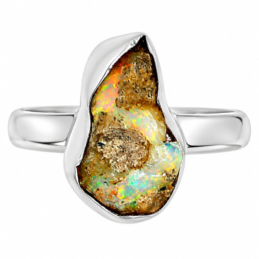 Ethiopian Opal Rough Ring size-9 R-1001 25-ER16260