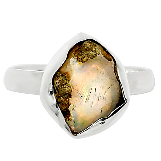 Ethiopian Opal Rough Ring size-9 R-1001 25-ER16261