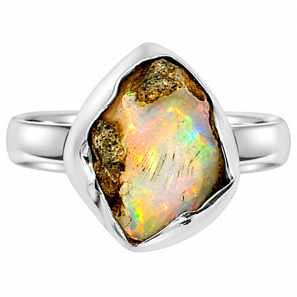 Ethiopian Opal Rough Ring size-9 R-1001 25-ER16261