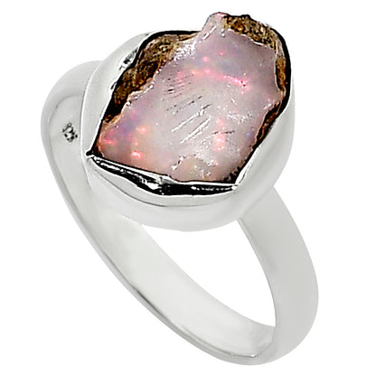 Ethiopian Opal Rough Ring size-9 R-1001 25-ER16261
