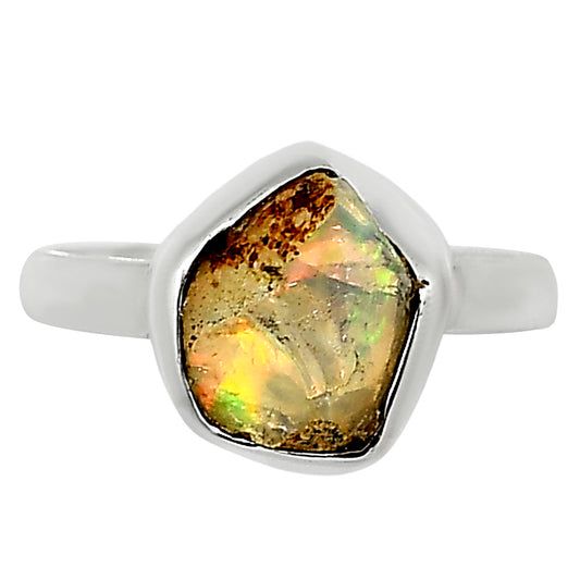 Ethiopian Opal Rough Ring size-9 R-1001 25-ER16262